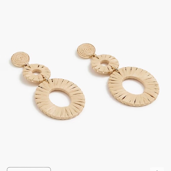 J. Crew straw wrapped drop earrings - Picture 2 of 4